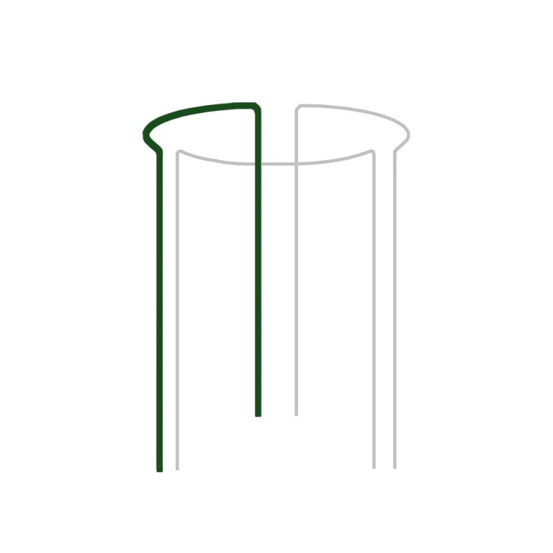 Podpora pierścieniowa do roślin 1/3 koła  śred.40 cm/ wys.130cm BRADAS