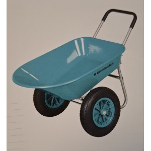 Taczka ogrodowa dwukołowa z plastikową misą GREENMILL