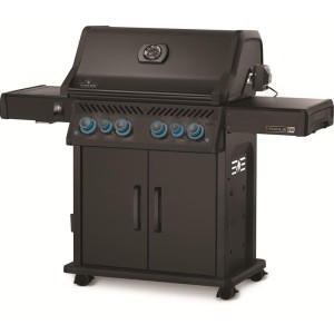 Nowość 2026! Grill gazowy Napoleon Rogue PRO-S 525 RSIB z palnikiem rożna, palnikiem bocznym Sizzle Zone i rożnem, Czarny Mat