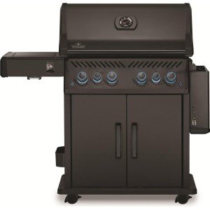 Nowość 2026! Grill gazowy Napoleon Rogue PRO-S 525 RSIB z palnikiem rożna, palnikiem bocznym Sizzle Zone i rożnem, Czarny Mat