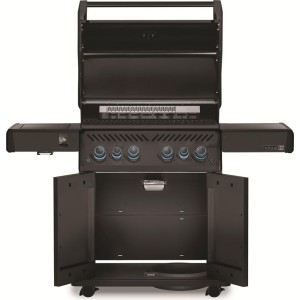Nowość 2026! Grill gazowy Napoleon Rogue PRO-S 525 RSIB z palnikiem rożna, palnikiem bocznym Sizzle Zone i rożnem, Czarny Mat