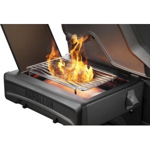 Nowość 2026! Grill gazowy Napoleon Rogue PRO-S 525 RSIB z palnikiem rożna, palnikiem bocznym Sizzle Zone i rożnem, Czarny Mat