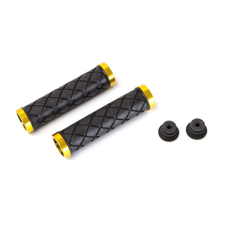 Chwyt  kierownicy CUADRO 130mm czarny/biały pierścień ROMET