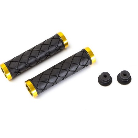 Chwyt  kierownicy CUADRO 130mm czarny/biały pierścień ROMET