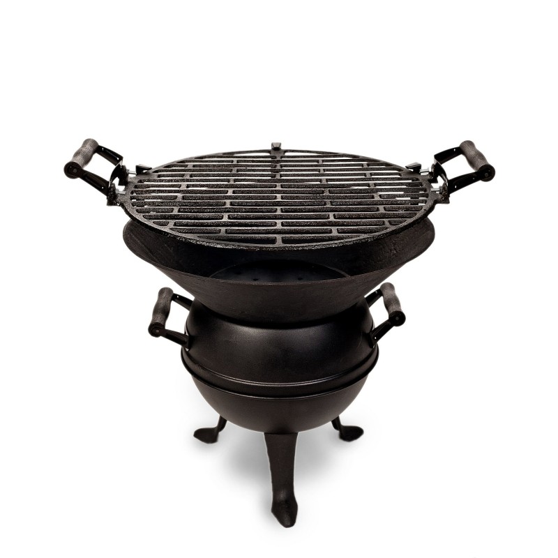 Grill żeliwny beczkowy