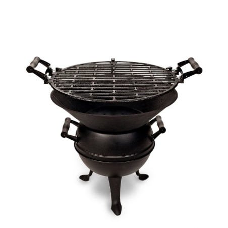 Grill żeliwny beczkowy