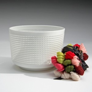 Misa biała Panier Perce-pot roses