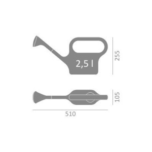 Konewka TRAPEZIUM 2,5L C1 Jasny popiel