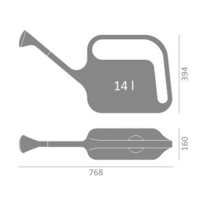 Konewka TRAPEZIUM 14L C4 Fuksja