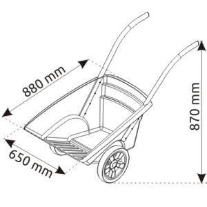 Taczka ogrodowa czarna 120L