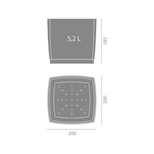 Doniczka SQUARE 200 F4