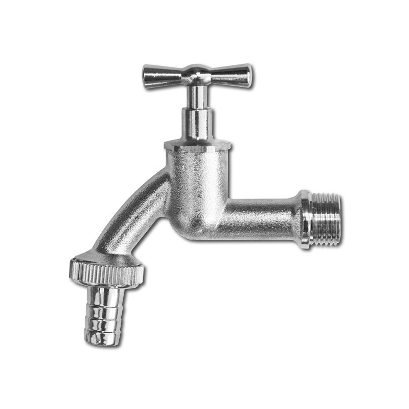 Kran 3/4", GZ1" na wąż 3/4", mosiądz niklowany