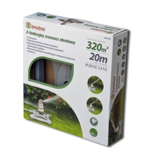 WHITE LINE Zraszacz obrotowy 2-funkcyjny na podstawie