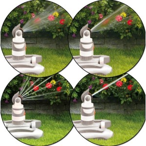 WHITE LINE Zraszacz obrotowy 4-funkcyjny na podstawie