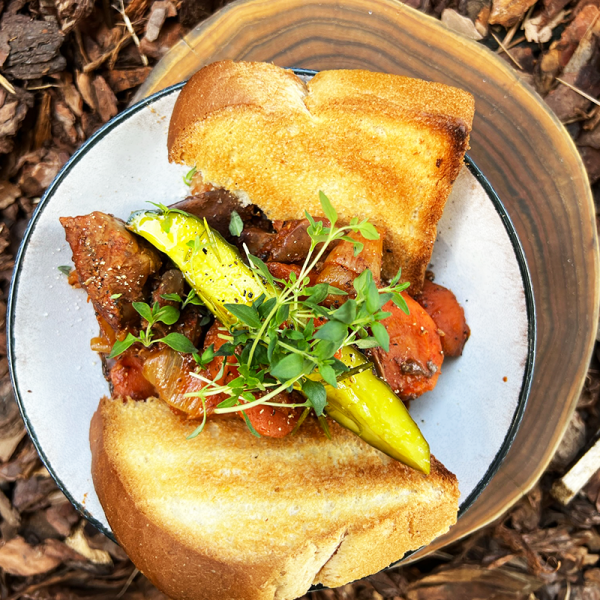 Duszona wątróbka z grilla