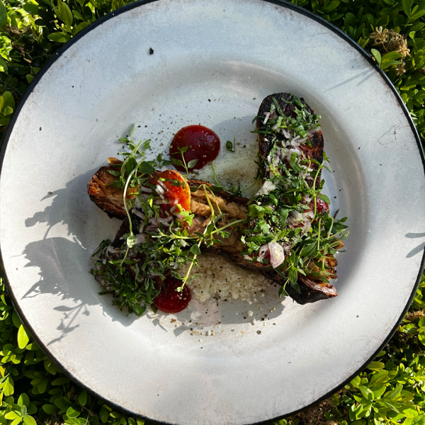 Boczek z grilla ze skórą