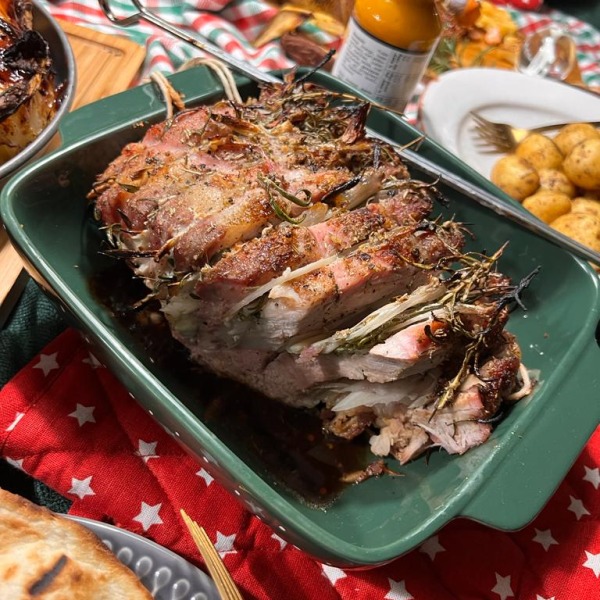 Świąteczny schab z grilla